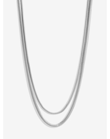 Jon Richard Silver Plated Double Row Snake Chain Necklace