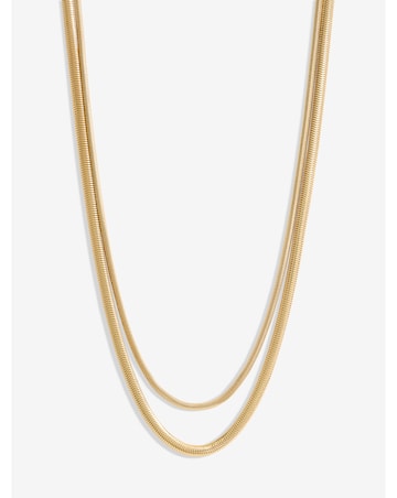 Jon Richard Gold Plated Double Row Snake Chain Necklace