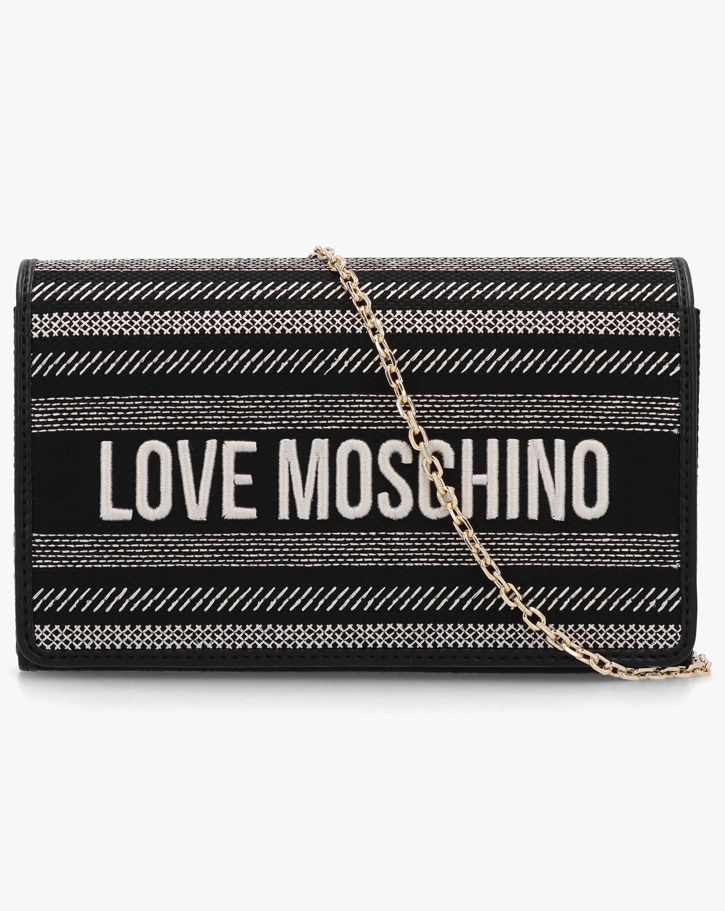 Love Moschino Flower Black Shoulder Bag