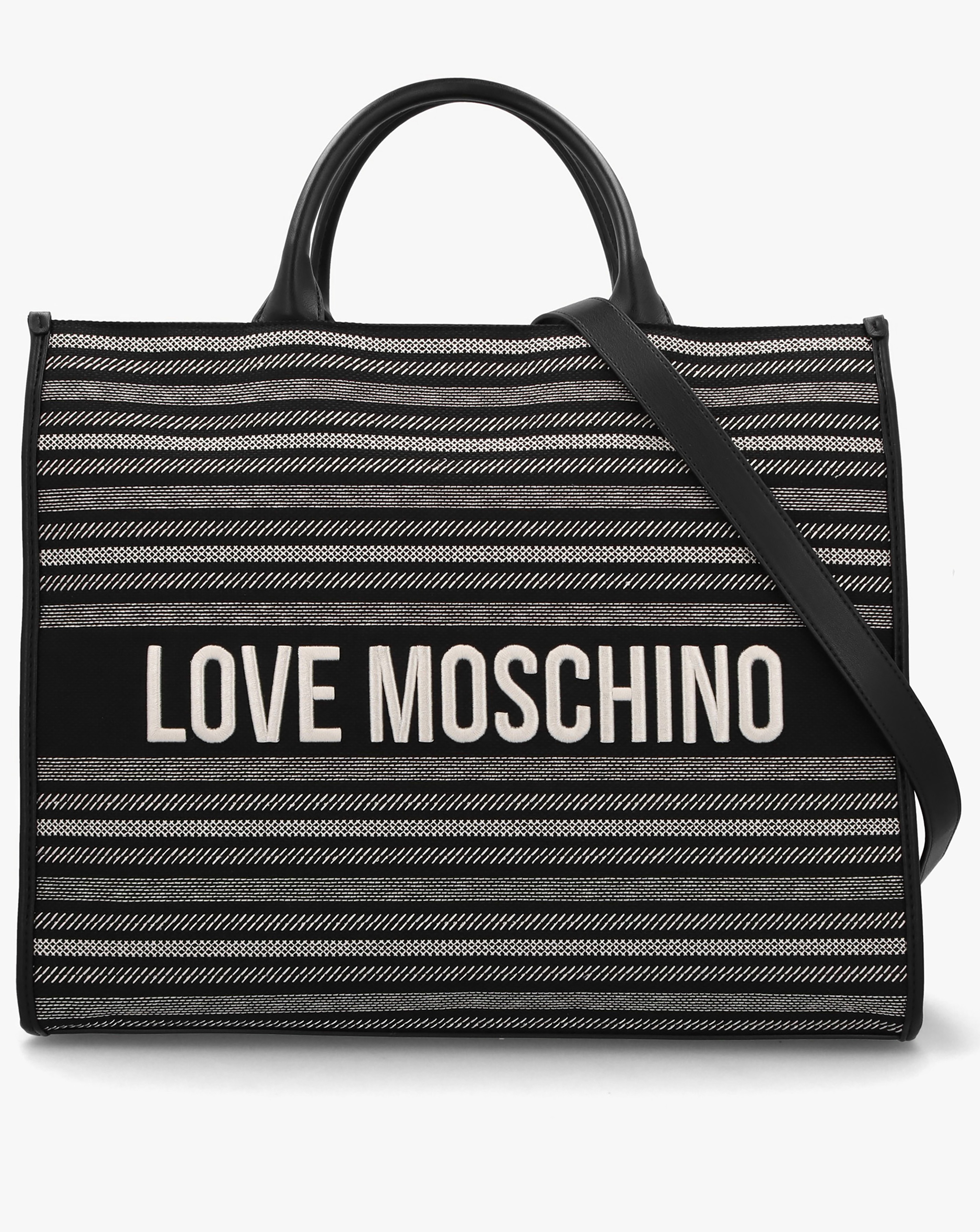 Love Moschino Flower Black Tote Bag