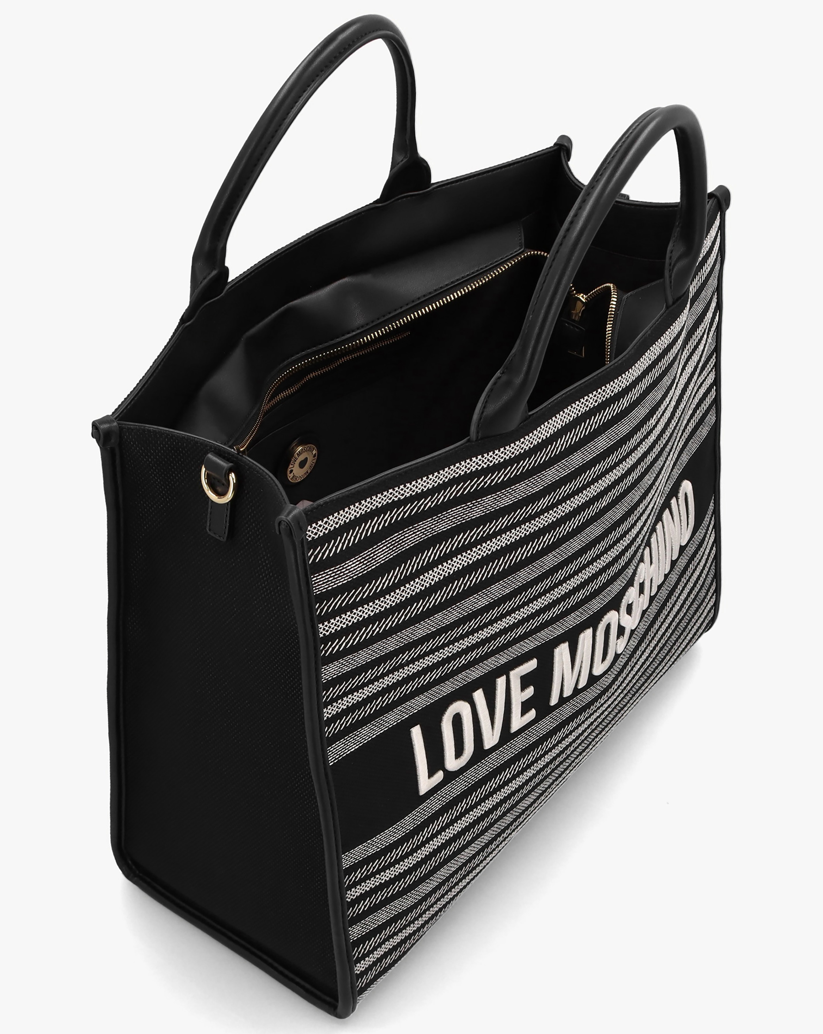 Love Moschino Flower Black Tote Bag | JD Williams