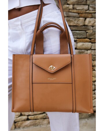 Luella Grey Giselle Camel Laptop Tote