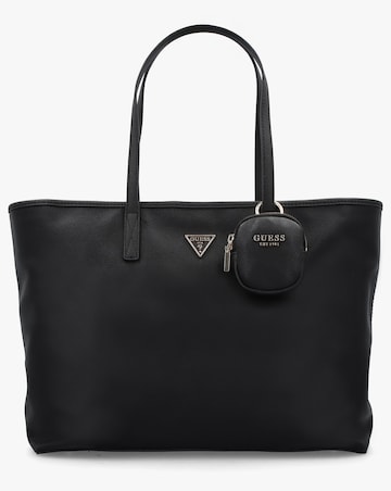 Guess Large Power Play 2 Black Logo Tech Tote Bag