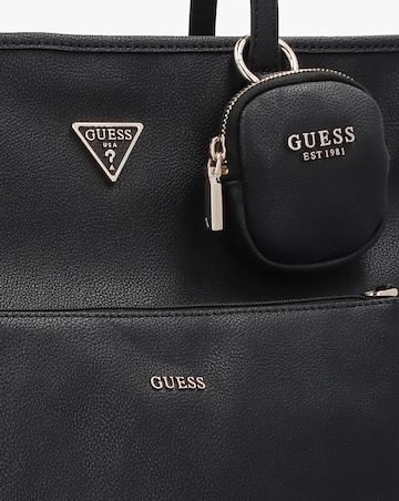 Guess Large Power Play 2 Black Logo Tech Tote Bag
