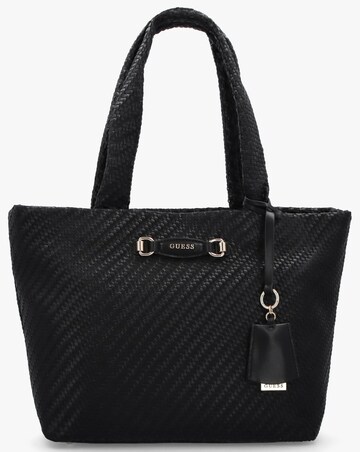 Guess Francy Woven Black Tote Bag