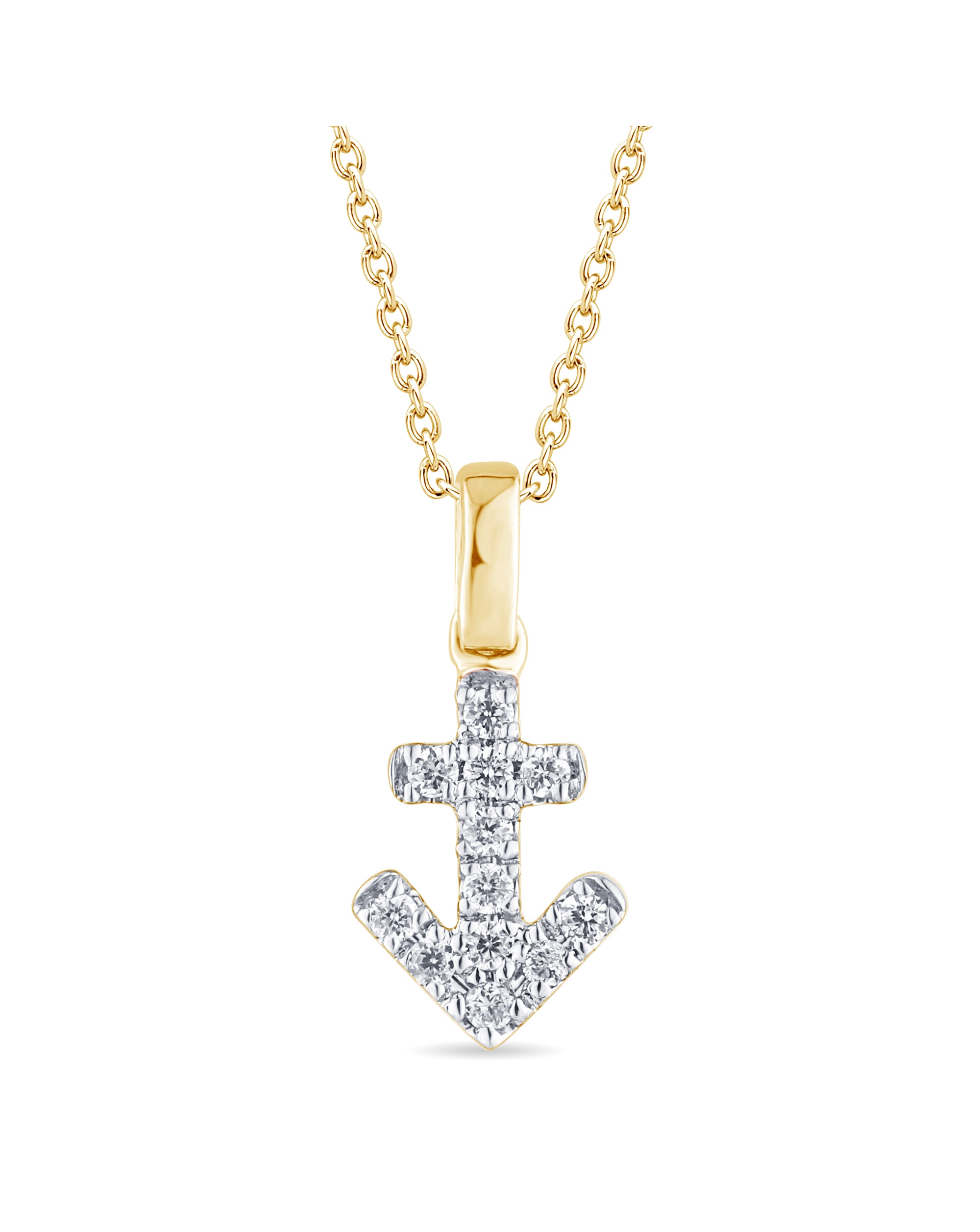 9ct Gold Diamond Sagittarius Pendant
