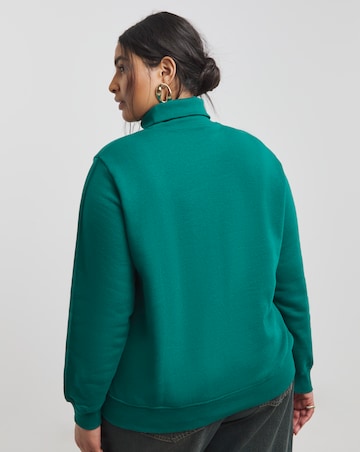 Dark Green Roll Neck Sweatshirt