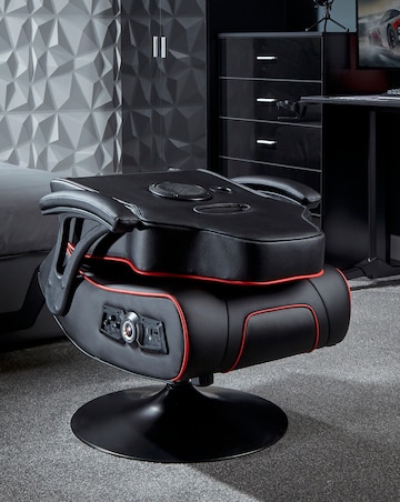 X Rocker Torque 2.1 Stereo Audio Gaming Chair with Vibration - Black / Red
