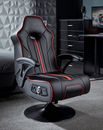 X Rocker Torque 2.1 Stereo Audio Gaming Chair with Vibration - Black / Red