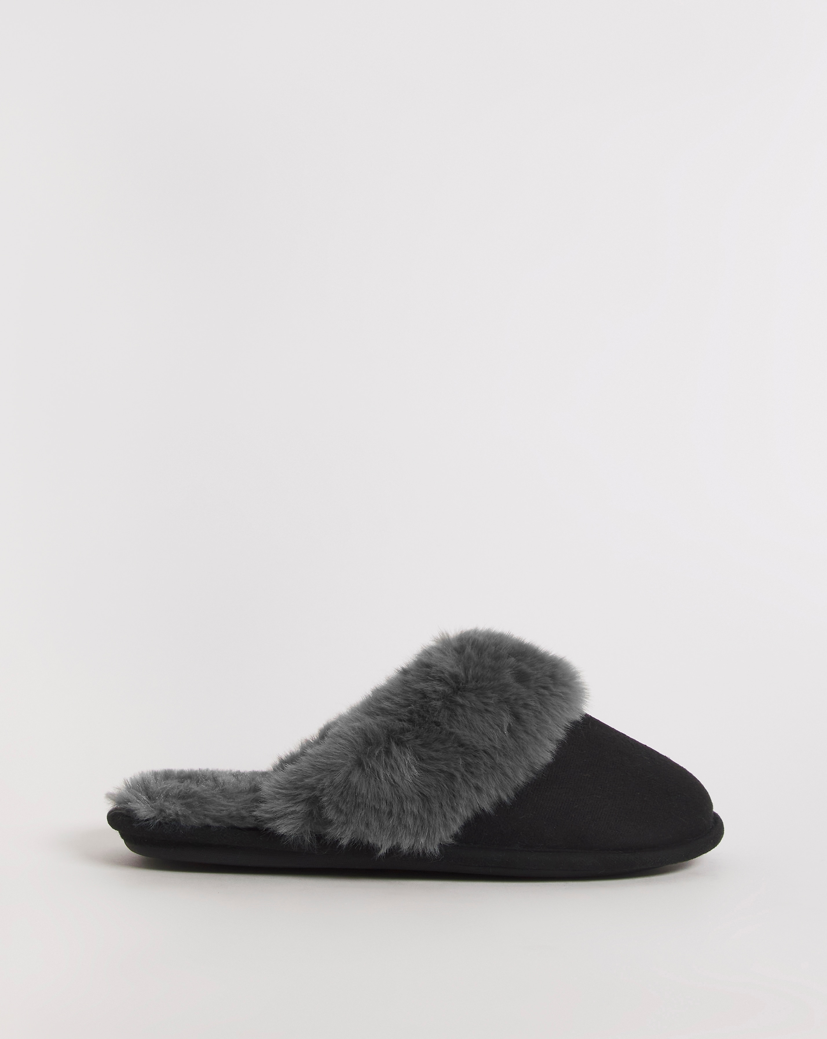 Closed Toe Mule Slippers Wide Fit