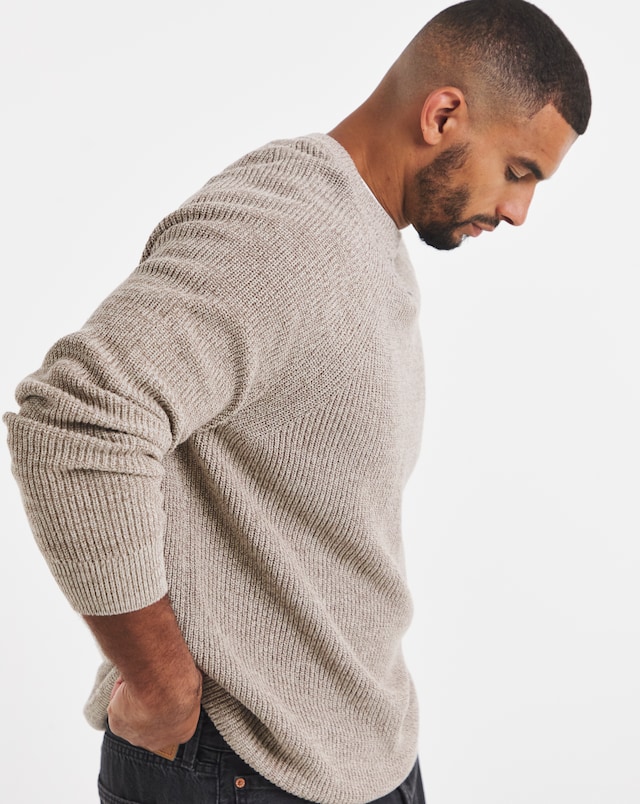 New In - Cotton Twist Crew Neck Jumper