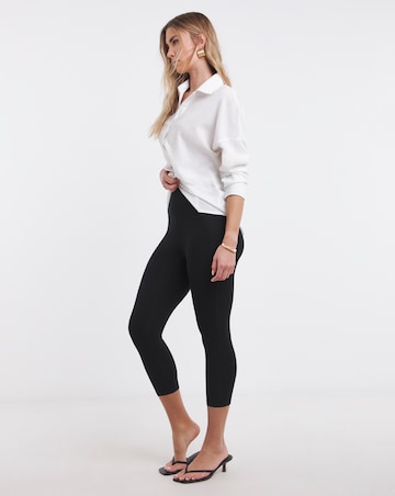 Simply Be Black Jersey Cropped Legging