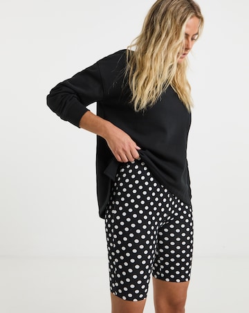 2 Pack Charcoal / Spot Printed Cycling Shorts