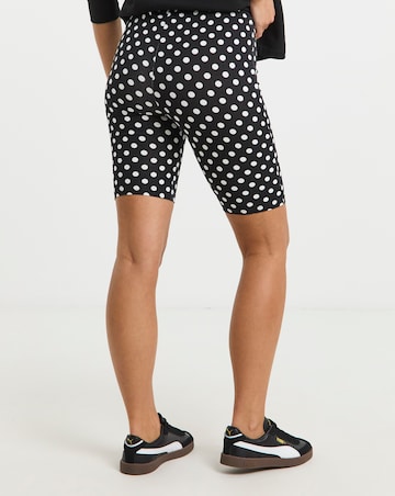 2 Pack Charcoal / Spot Printed Cycling Shorts