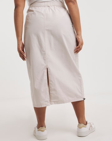 Simply Be Stone Parachute Cargo Midi Skirt