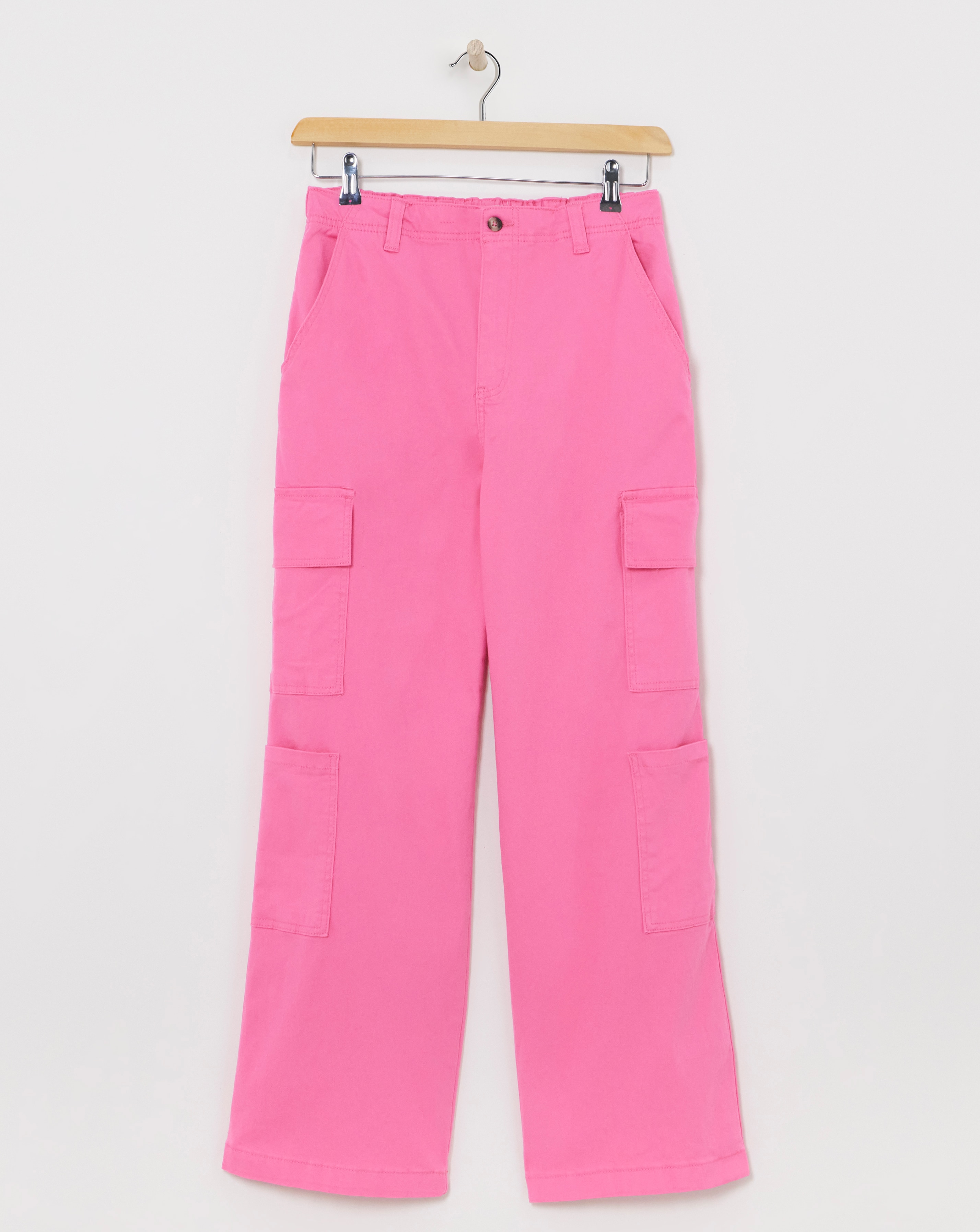 Pink Double Pocket Cargo Trouser