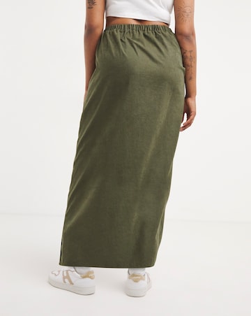 Maxi Parachute Cargo Skirt with Ruched Detailing