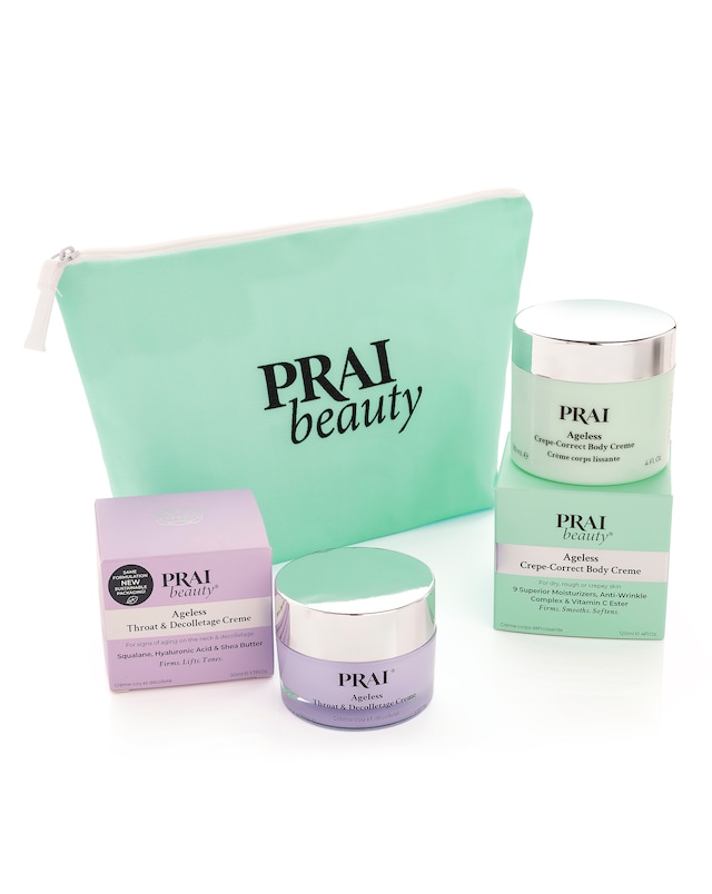 Prai Beauty Ageless 3 Piece Green Bag Set
