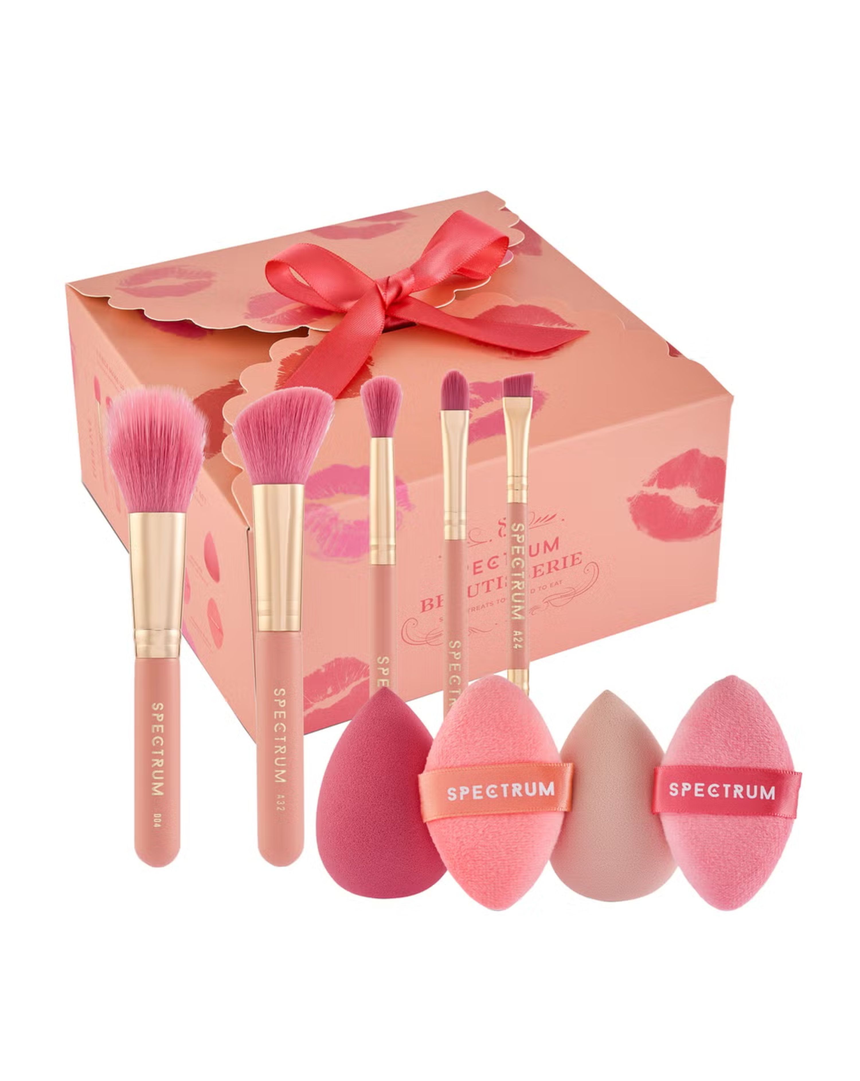 New In - 9piece Make Up Brush,Sponge and Puff Box