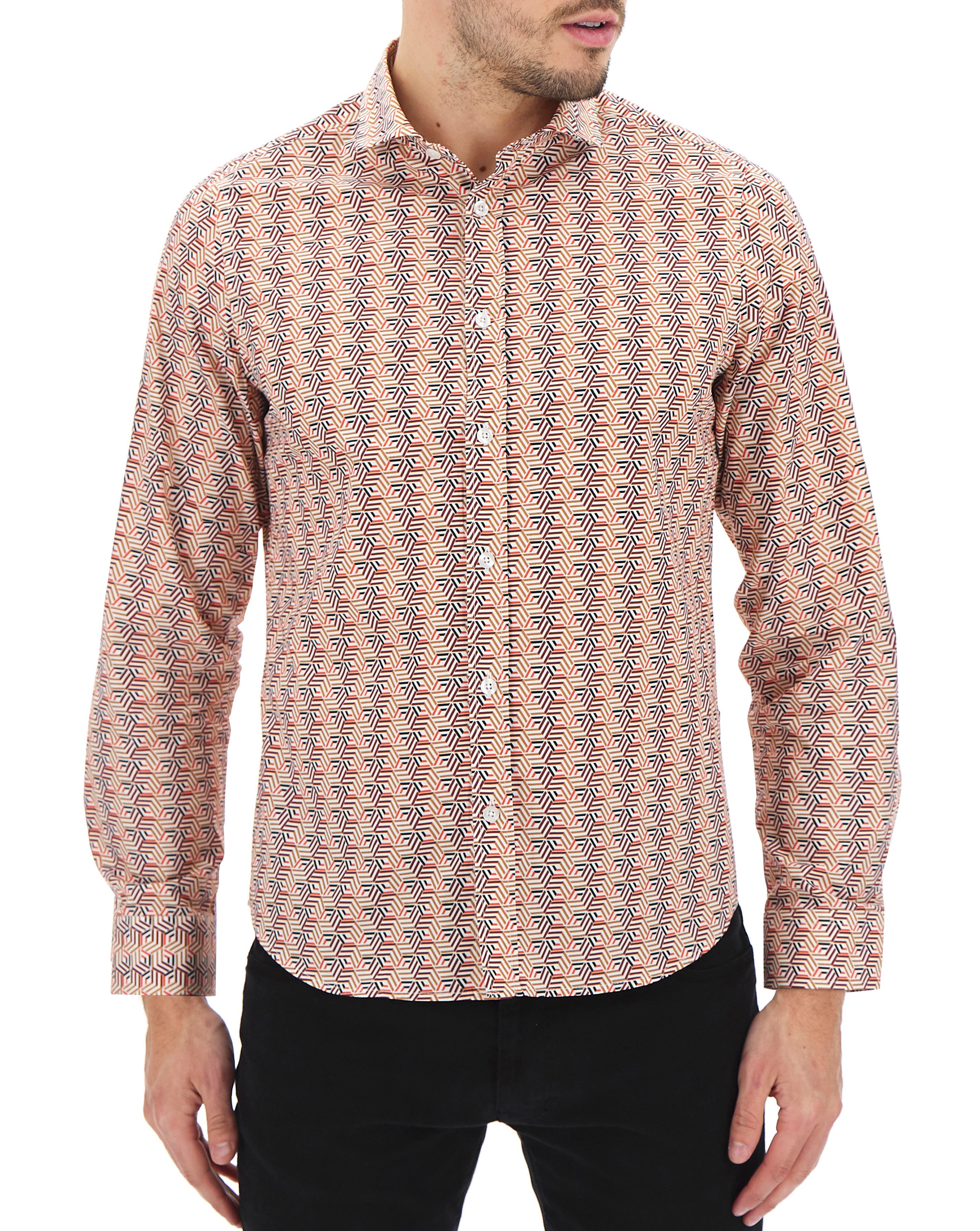Peter Werth Geo Print Shirt Long | J D 