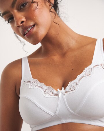 2 Pack Non Wired White/White Bras