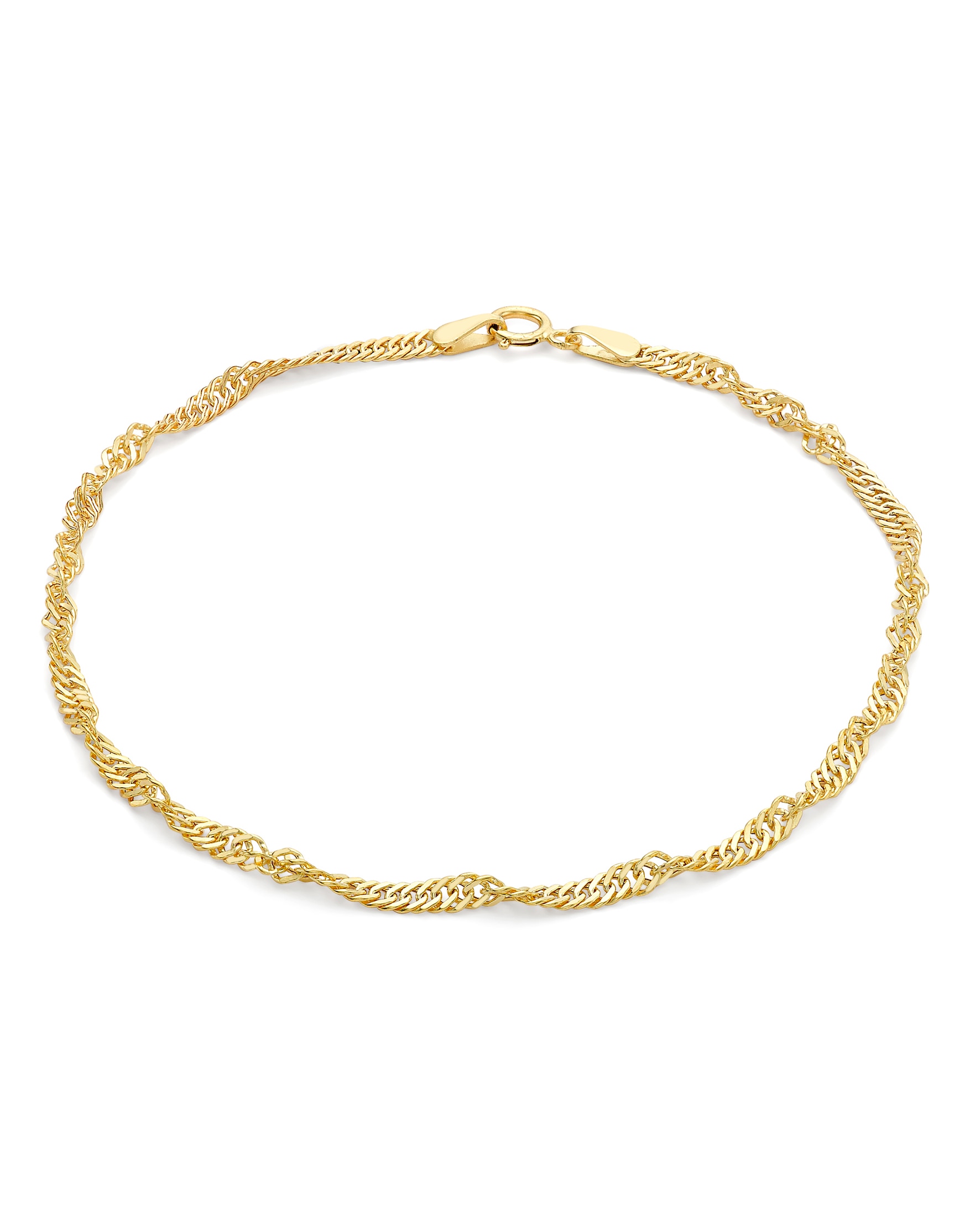 9Ct Gold Twist Curb Bracelet