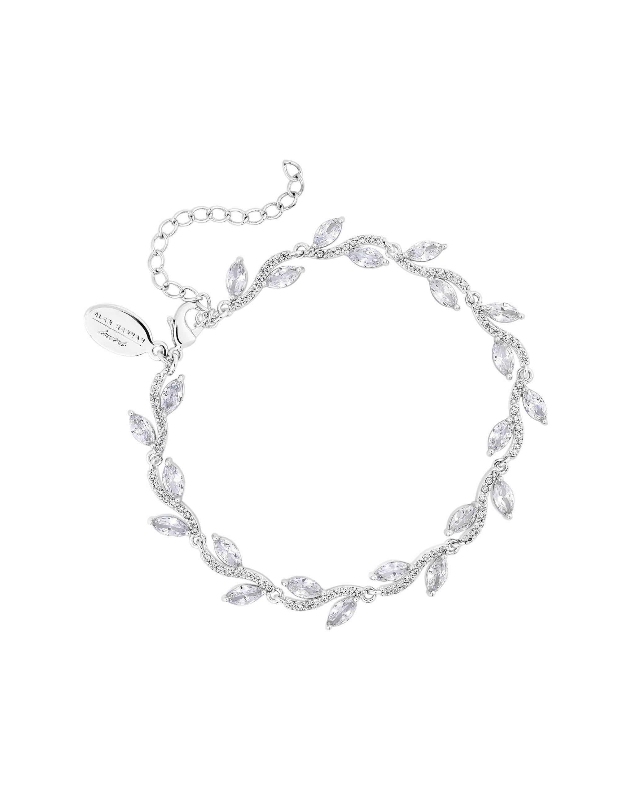 Jon Richard Pave Wave Leaf Bracelet