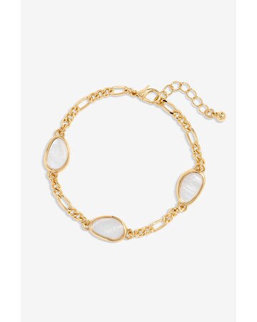 Jon Richard Gold Plated Chain And Shell Station Bracelet