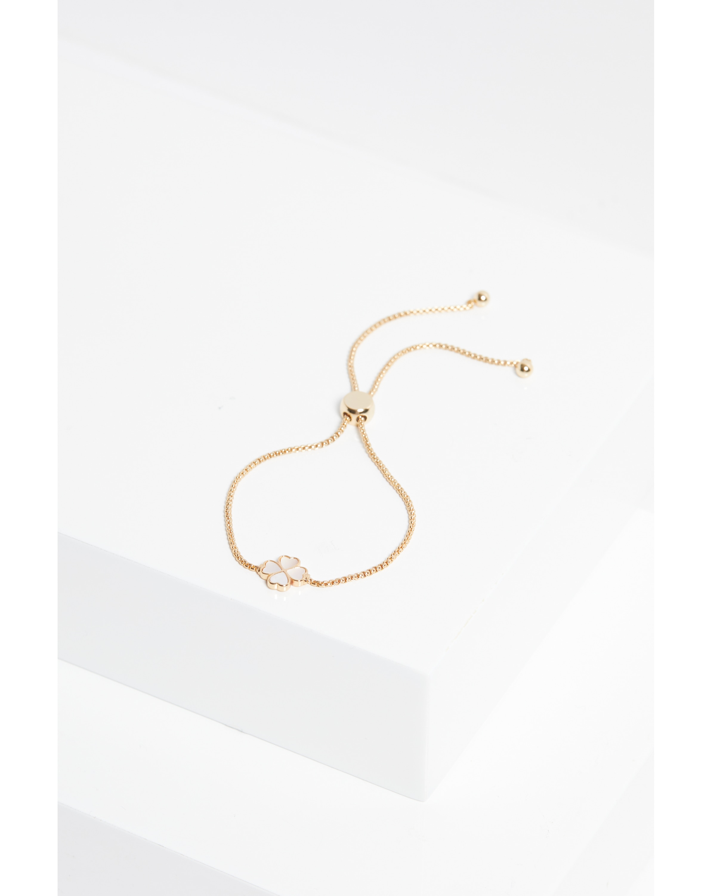 Jon Richard MOP Heart Clover Bracelet