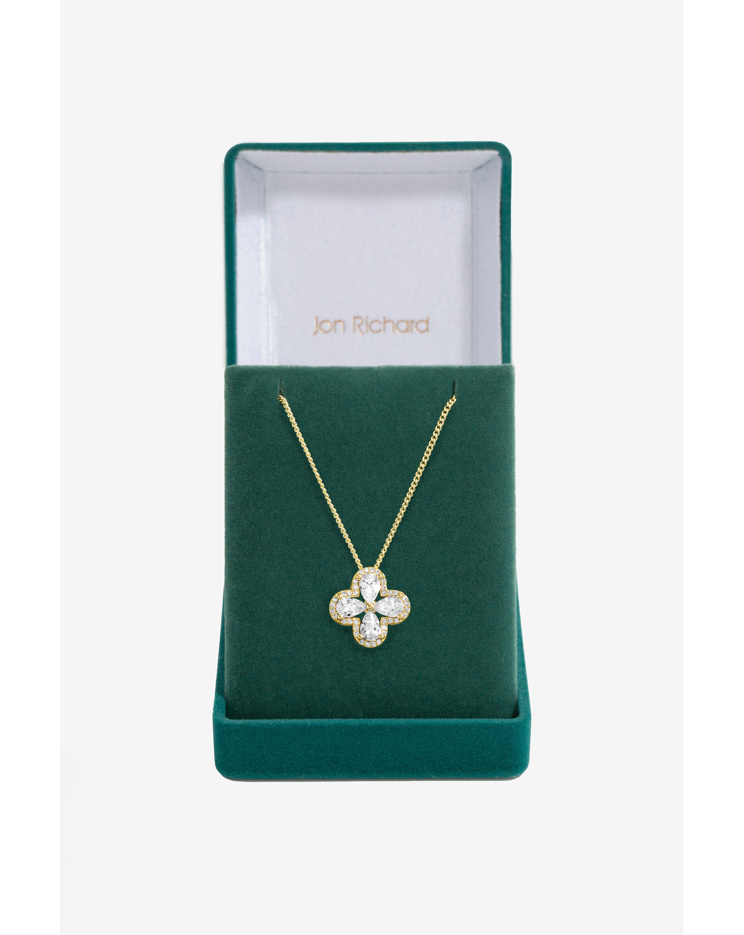 Jon Richard CZ Clover Pendant