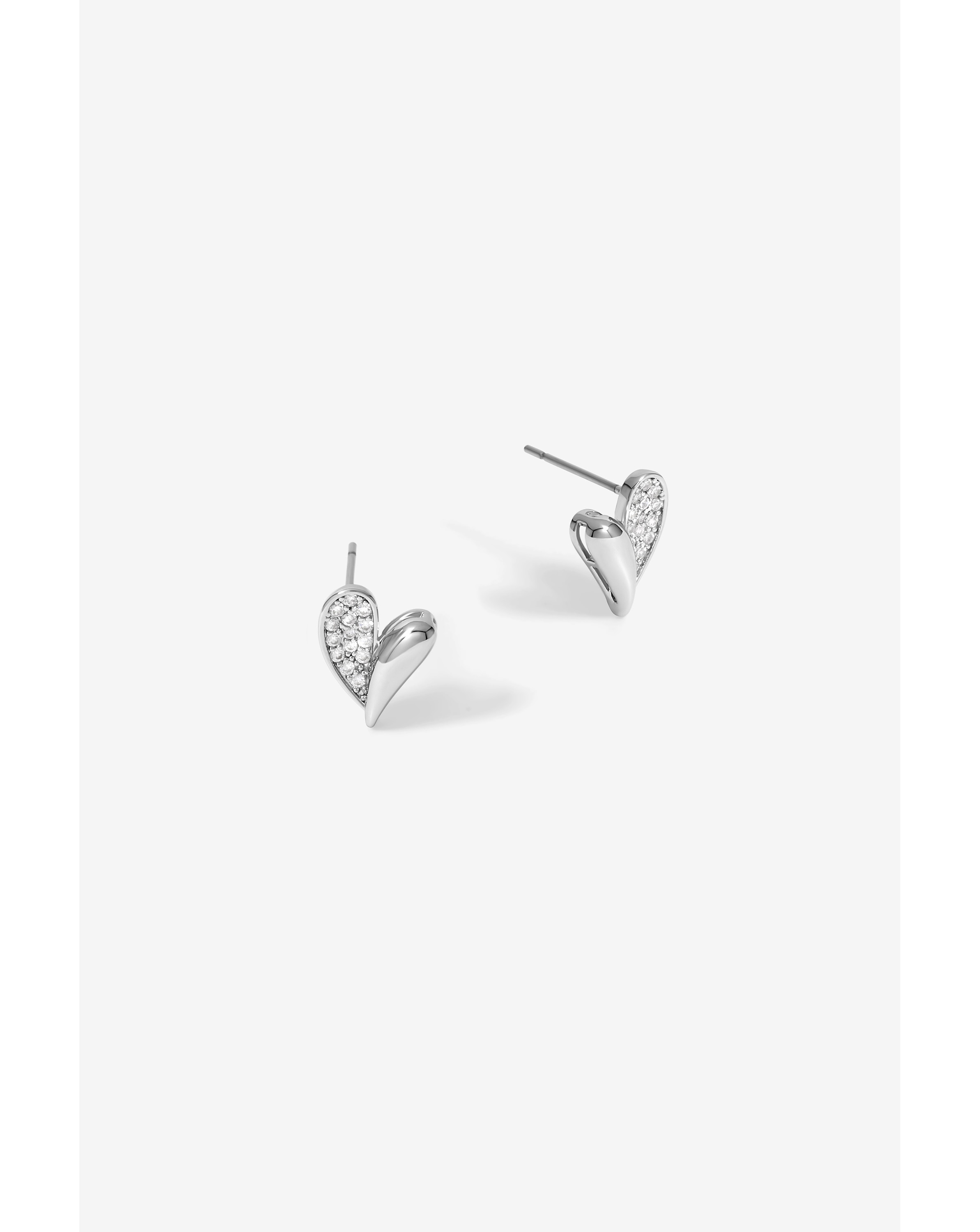 Jon Richard CZ Heart Studs