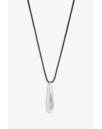 Jon Richard Silver Teardrop Cord Necklace
