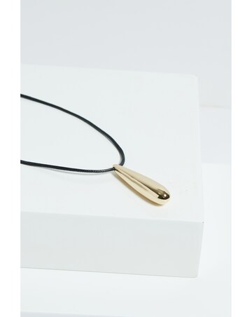 Jon Richard Silver Teardrop Cord Necklace