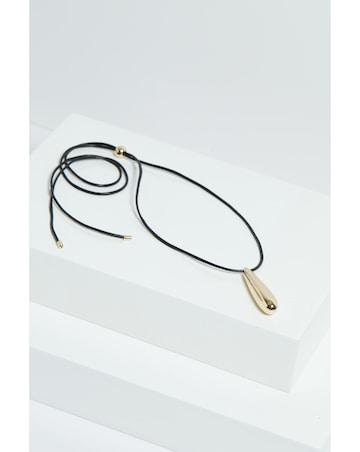Jon Richard Silver Teardrop Cord Necklace