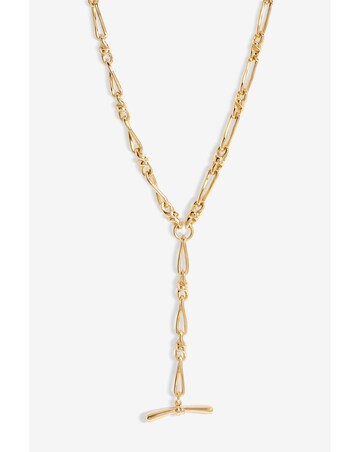 Jon Richard Gold Plated T Bar Necklace