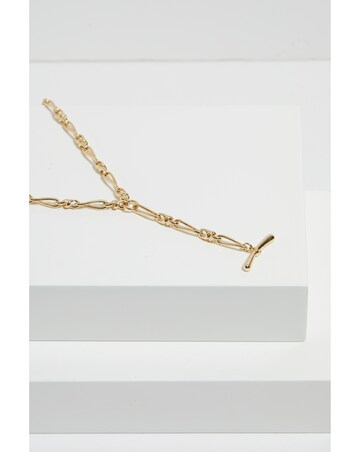 Jon Richard Gold Plated T Bar Necklace