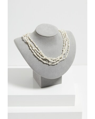 Jon Richard Gold Plated Semi Precious Multi Row Twisted Necklace