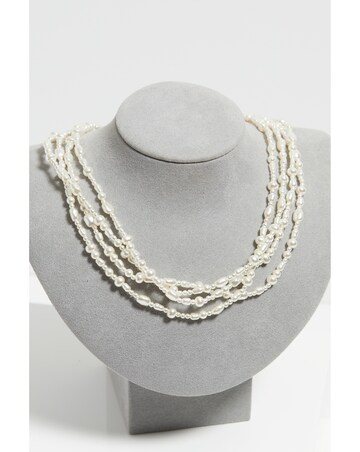 Jon Richard Gold Plated Semi Precious Multi Row Twisted Necklace