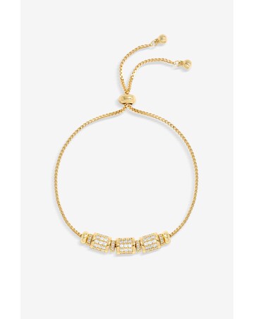 Jon Richard Gold Plated Pave Charm Toggle Bracelet