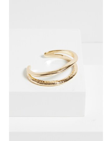 Jon Richard Gold Plated Hammered And Polished Cuff