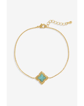 Inicio Gold Plated Aquamarine Bracelet - Gift Pouch