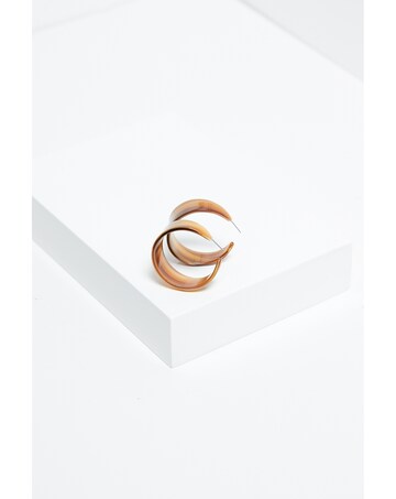 Mood Gold Tapered Resin Hoop Earrings