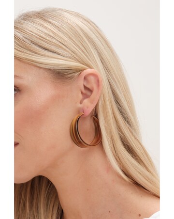 Mood Gold Tapered Resin Hoop Earrings