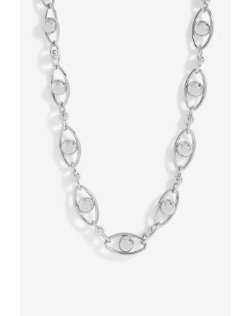 Jon Richard Silver Plated Polished Orb Chain Necklace