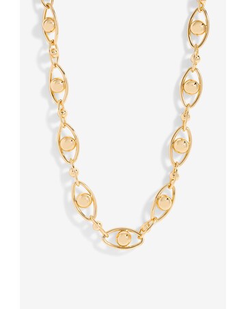 Jon Richard Gold Plated Polished Orb Chain Necklace