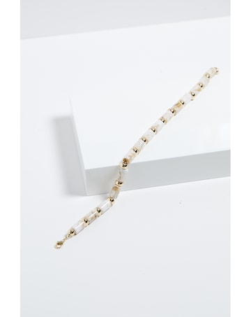 Mood Gold Cream Resin Allway Necklace