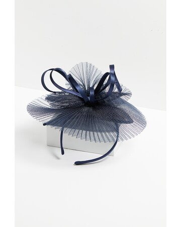 Jon Richard Navy Pleated Fascinator
