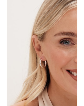 Simply Silver Cut Mini Hoops