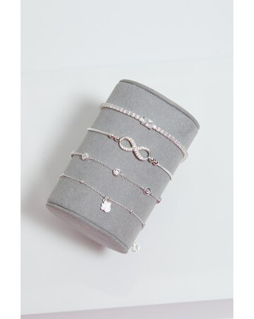 Simply Silver Pave Paw Print Bracelet