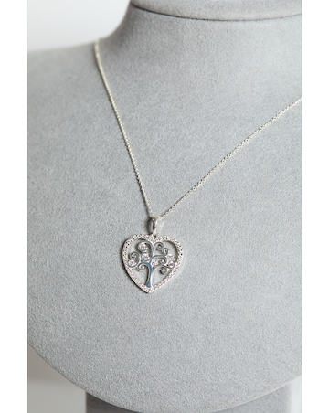 Simply Silver Sterling Silver 925 Tree Of Love Heart Pendant